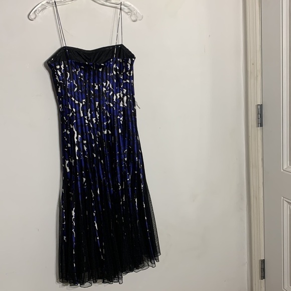 Cache a line striped midi dress blue black size 4 - Picture 6 of 7